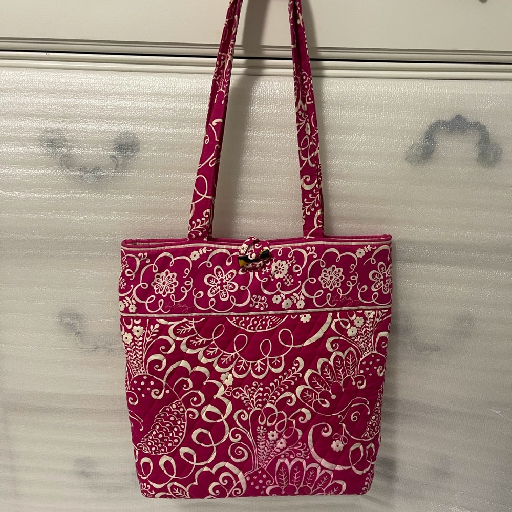Vera Bradley Floral Pink & White Tote Bag